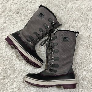 Sorel Gray and Black Winter Boots